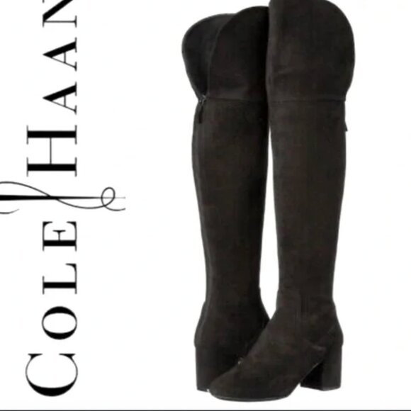 Cole Haan Raina Over the Knee Suede Boots - Picture 2 of 2